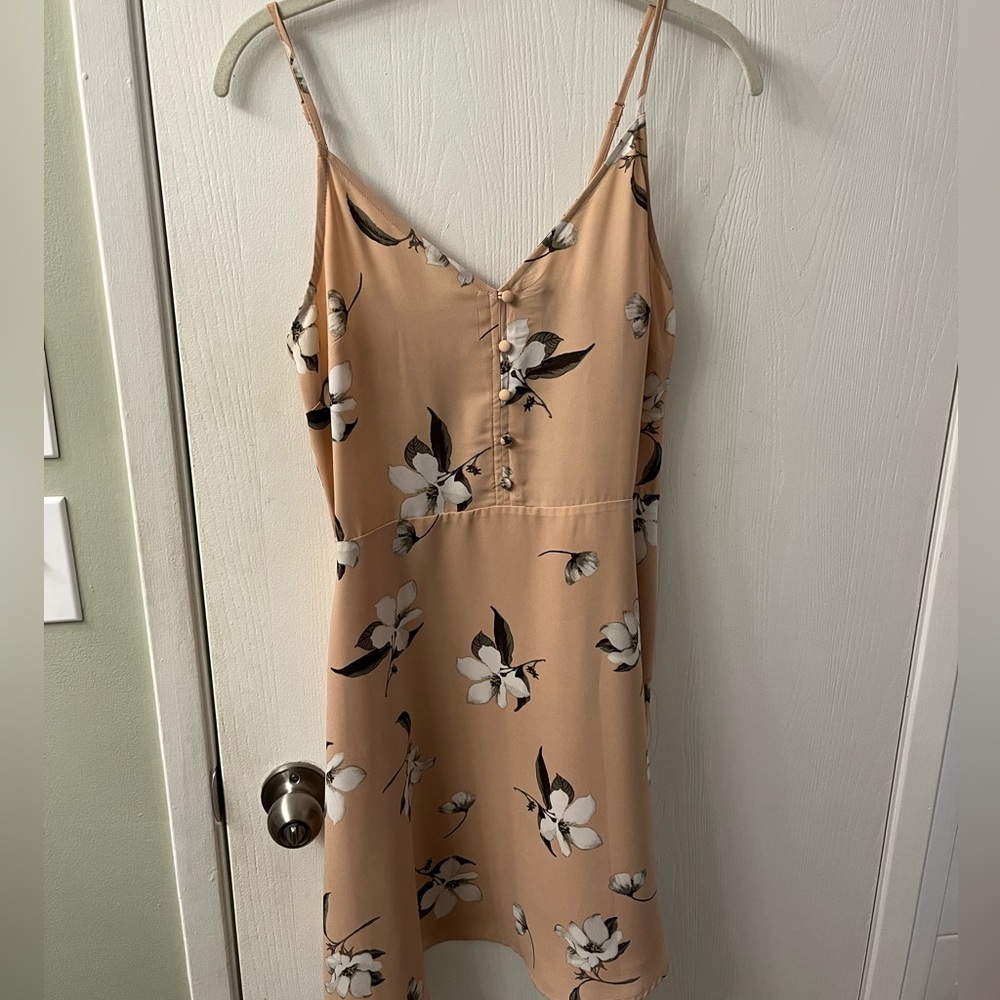 Dynamite Peach Floral Mini Dress